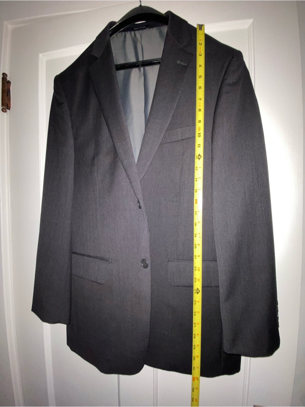 Suit set 42L 36W wilke Rodriguez charcoal grey blazer and pants mens warehouse